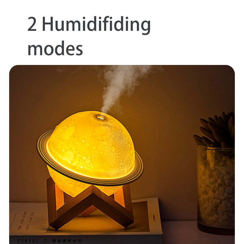 Mini Air Humidifier USB LED Light Moon Design