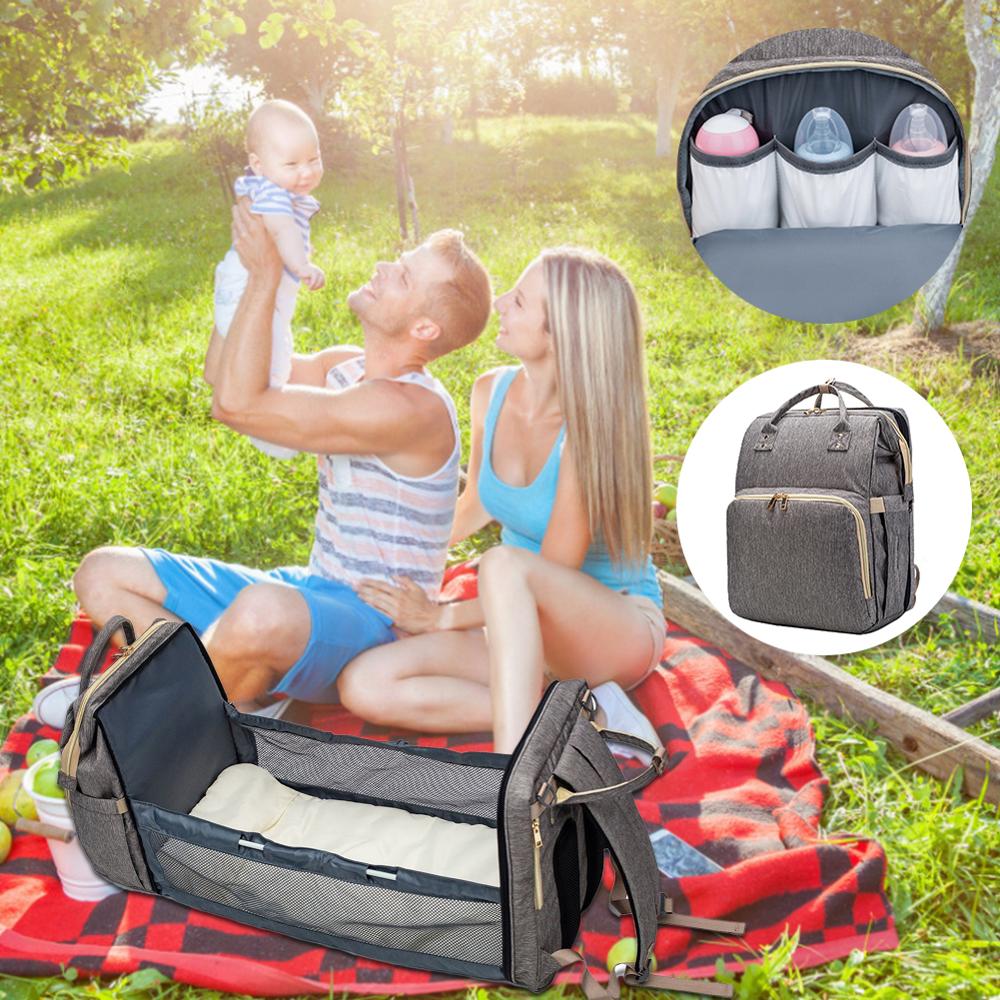 Baby Backpack Convertible Lightweight Diaper Bag Baby Bed Multi-Purpose Travel Storage