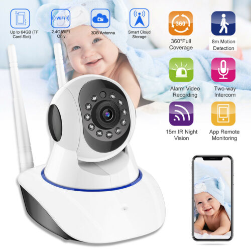 Wireless Security Camera Indoor CCTV Home Smart WIFI Baby Monitor HD 1080P