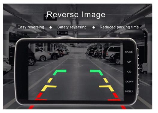 Dash Cam Viewing Screen Text Reverse Image Proximity Function