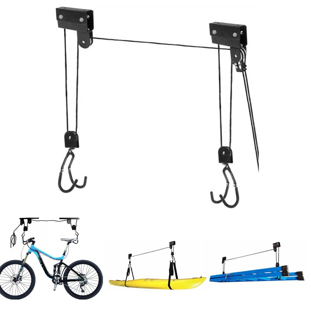 Bicycle Ceiling Lift Cargo Racks Bike Storage Garage Hanger