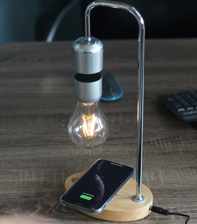 Levitating Moon Lamp and Floating Light Bulb Optional Wireless Charger
