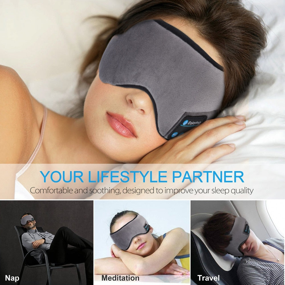 Wireless Stereo Bluetooth 5.0 Handsfree Earphone Soft Sleep Eye Mask