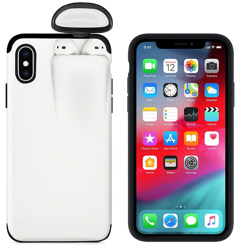 iPhone Case With Integrated AirPods Holder Pocket