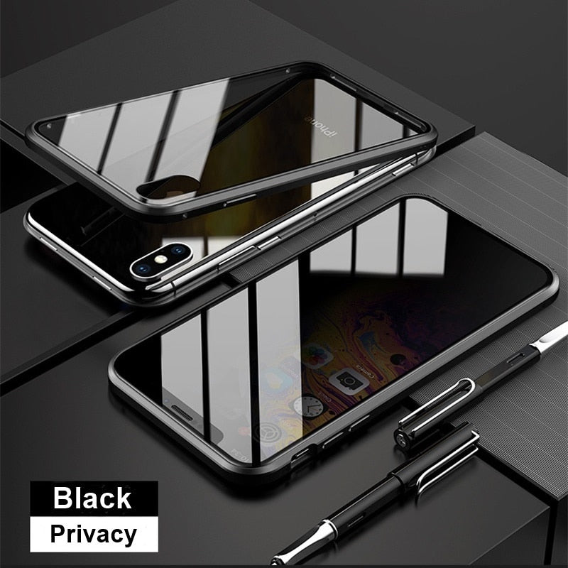 Magnetic Privacy Security Phone Case for iPhone 11 11 Pro 11 Pro Max XS Max XR XS X 7 8 Plus 6 6S Plus
