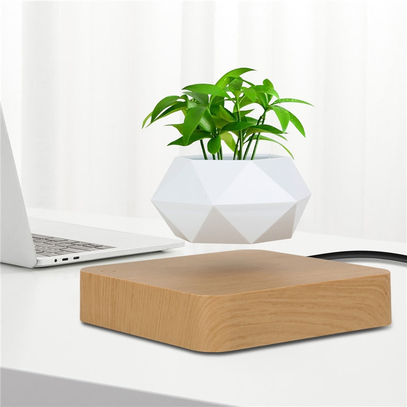 Levitating Air Bonsai Pot Magnetic Suspension Floating Potted Plant Home Desk Decor