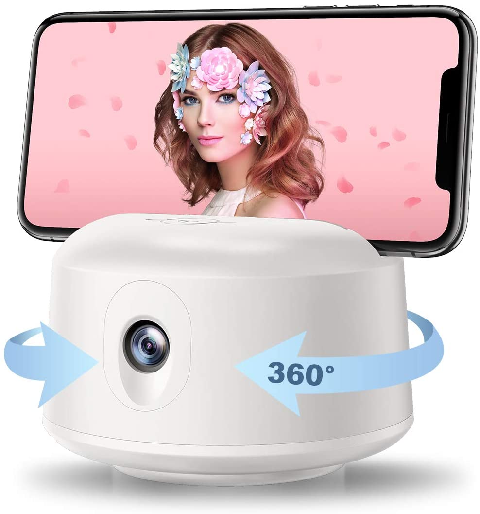 360 Degree Auto-Face Tracking Camera Mount For FB Live TikTok IG Live Vlogging