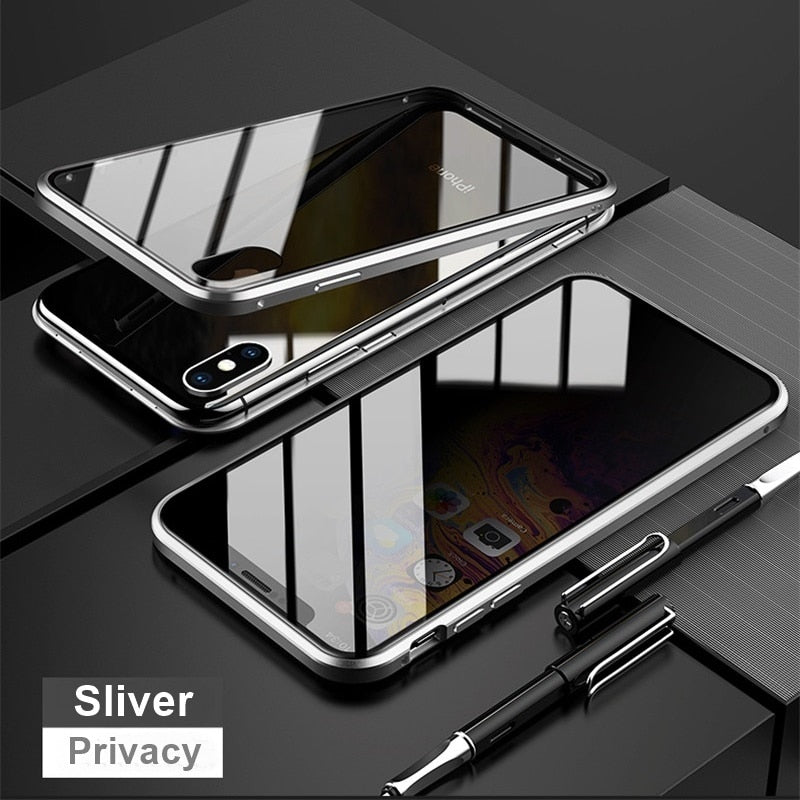 Magnetic Privacy Security Phone Case for iPhone 11 11 Pro 11 Pro Max XS Max XR XS X 7 8 Plus 6 6S Plus