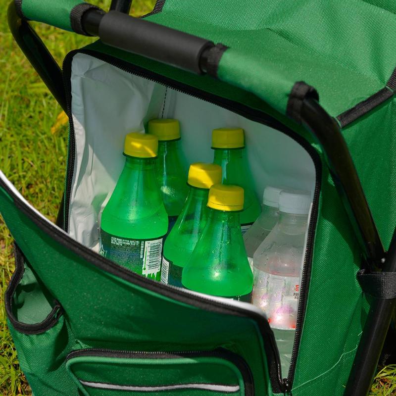 Outdoor Folding Camping Fishing Chair Stool Portable Backpack Cooler Insulated Picnic Bag Hiking Seat Table