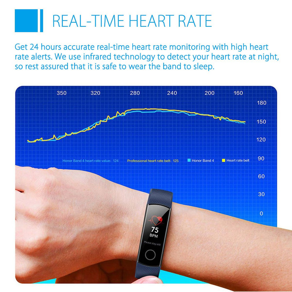 blood oxygen monitor spo2 watch blue band real-time heart rate