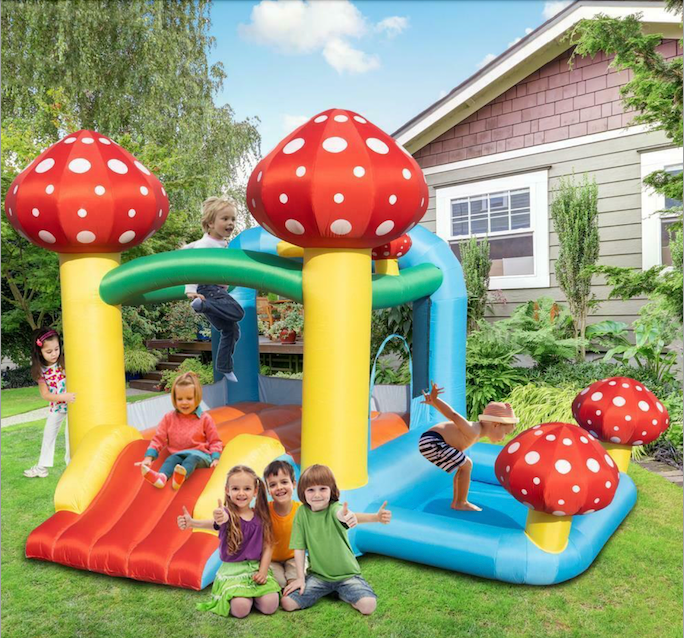 Inflatable Bouncy House Castle Jumper Play Jump Water Slide with Air Blower