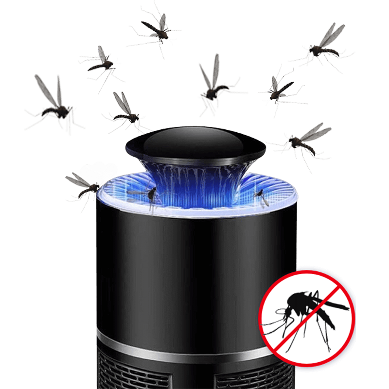 Mosquito Killer Lamp USB Powered LED Bug Zapper Trap With Suction Fan