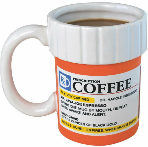 Novelty Pill Bottle Mug Coffee Cup Tea 12oz Gift