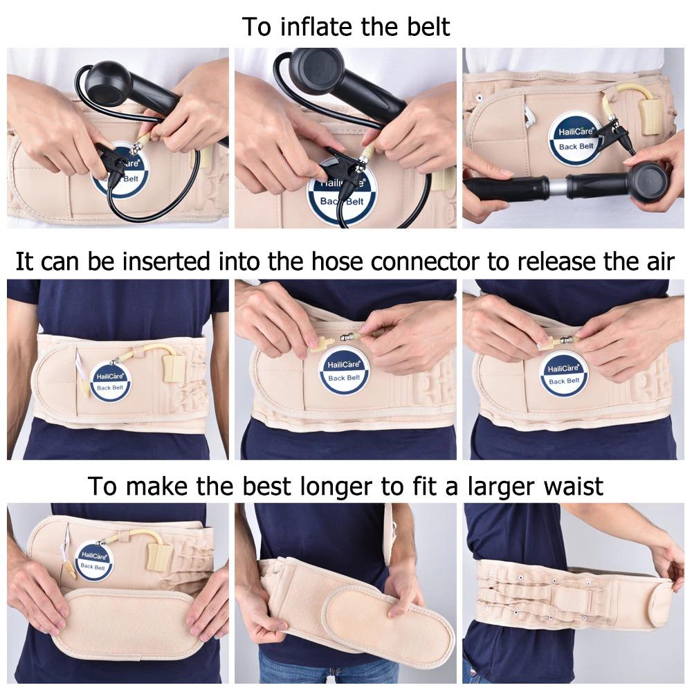 Portable Decompression Back Belt Home Lumbar Traction Device Fatigue Waist Back Pain Soreness Relief Lumbar Use