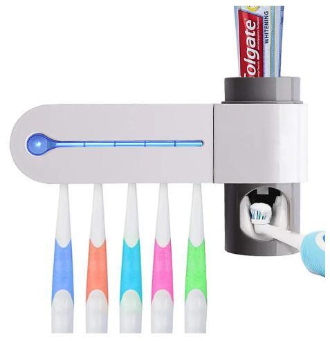 uv toothbrush holder toothpaste dispenser