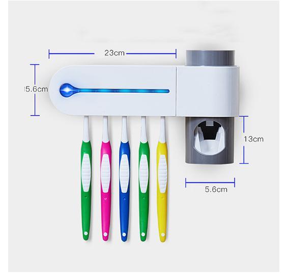 uv toothbrush holder toothpaste dispenser dimensions