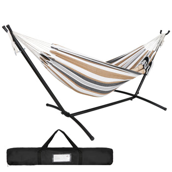 Portable Hammock with Stand 2 Person Carrying Case Outdoor Patio Use Camping