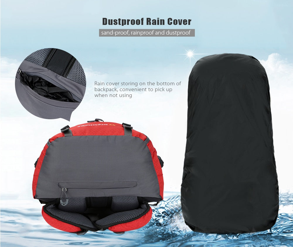 60L Outdoor Backpack Camping Bag with Rain Cover For Hiking Climbing