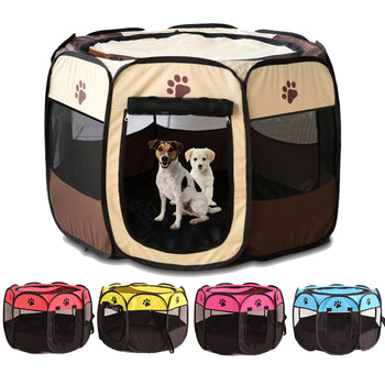 Portable Foldable Pet Playpen Kennel For Dogs Puppies