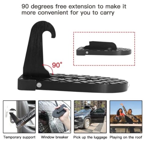 Multifunction Foldable Car Door Roof Rack Step Universal Latch Foot Pedal