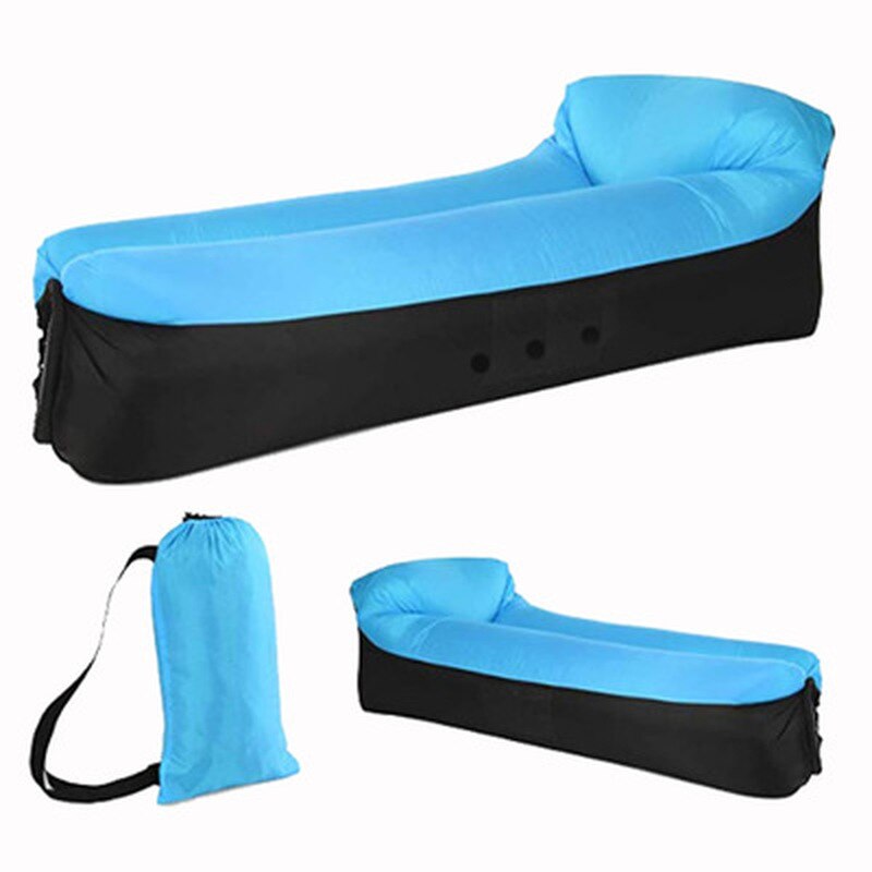 Beach Lounge Chair Inflatable Folding Waterproof Air Bed In 7 Colors