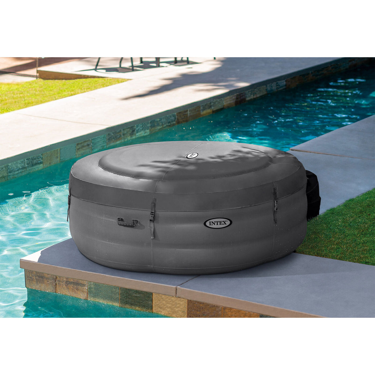 4 Person Portable Inflatable Hot Tub Jet Spa with Pump and Cover