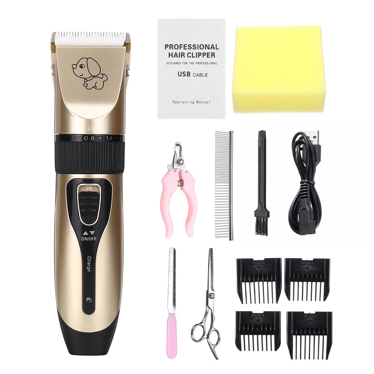 SafeDogz Dog Clipper Electric USB Rechargeable Pet Grooming Kit - Great Stuff Shops
