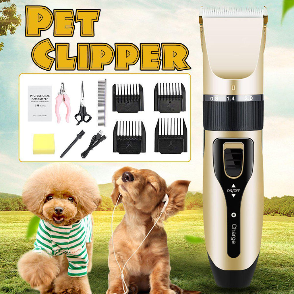 SafeDogz Dog Clipper Electric USB Rechargeable Pet Grooming Kit - Great Stuff Shops