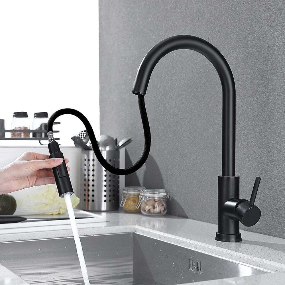 Smart Touch Sensor Kitchen Faucet With Adjustable Stream Pull-Down Sprayer - Great Stuff Shops