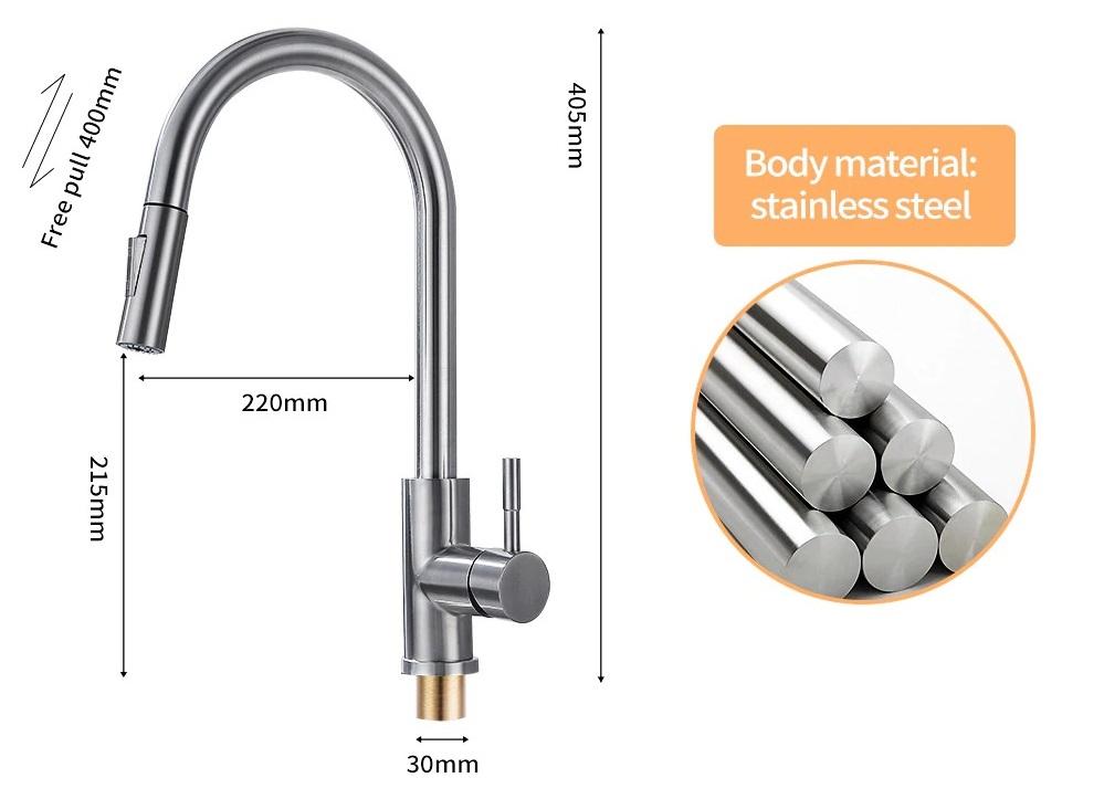 Smart Touch Sensor Kitchen Faucet With Adjustable Stream Pull-Down Sprayer - Great Stuff Shops