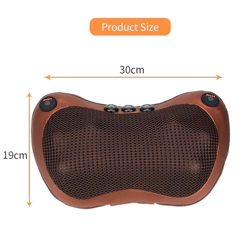 Relaxation Massage Pillow Vibrator Electric Shoulder Back Heating Kneading Infrared therapy pillow shiatsu Neck Massager