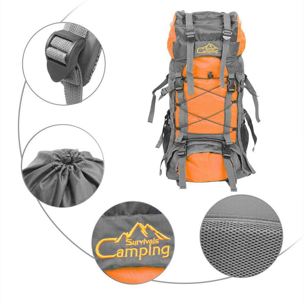 Backpack 60L Hiking Camping Outdoor Travel Waterproof Pack Bag