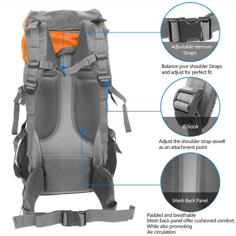 Backpack 60L Hiking Camping Outdoor Travel Waterproof Pack Bag – Great ...