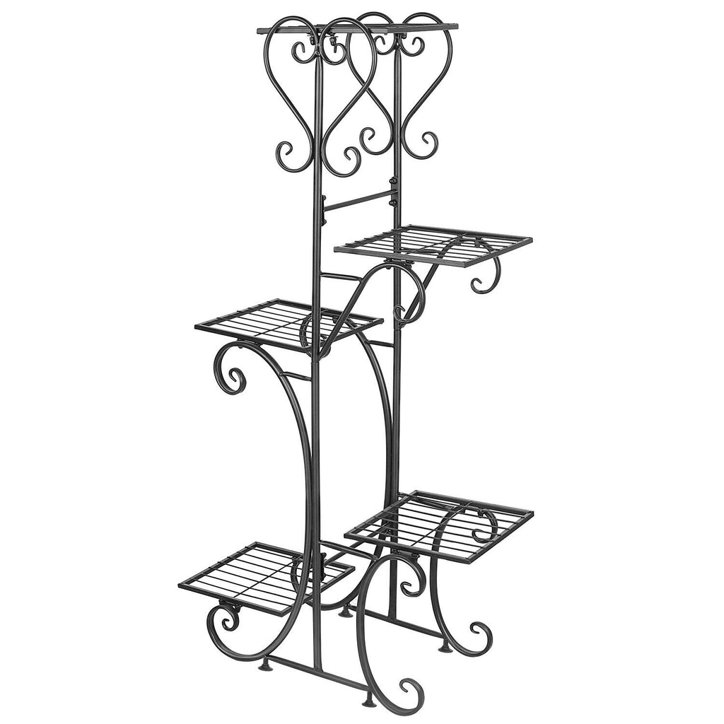 Extra Large Indoor Outdoor Metal Plant and Flower Stand with Sturdy Shelves