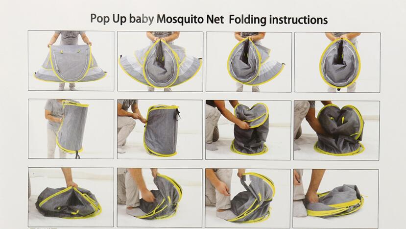 pop up baby portable beach tent mosquito net folding instructions
