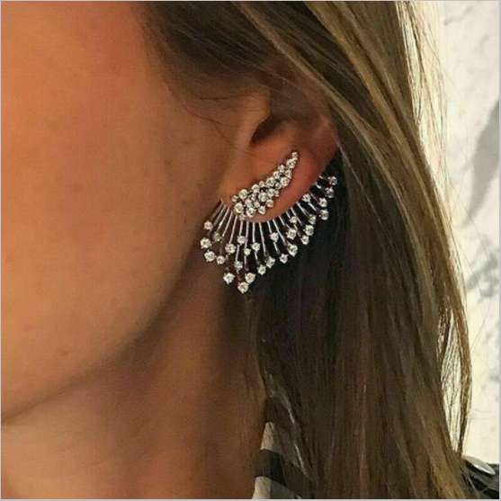 925 Silver Stud Sapphire Earrings for Women
